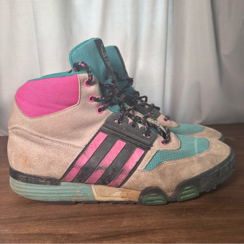 Vintage Adidas Trekking Boots 3 Streifen Hiking Shoes Men’s 12 1980’s Rad Retro